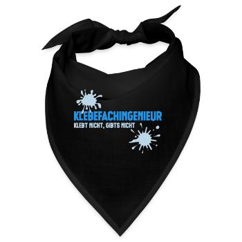 Klebefachingenieur - Prozessingenieur - Kleber - Bandana - Schwarz - Vorne