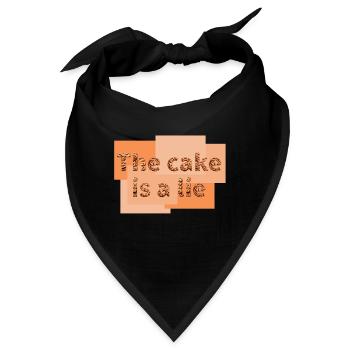Der Kuchen ist eine Lüge - Bandana - Schwarz - Vorne