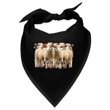 Schafherde in der Landschaftspflege - Bandana - Schwarz - Vorne