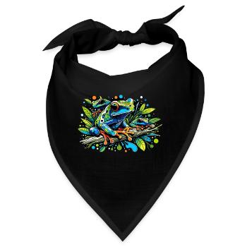 frosch - Bandana - Schwarz - Vorne