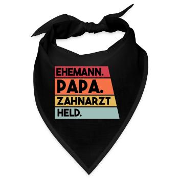 Ehemann Papa Beruf Zahnarzt Held - Bandana - Schwarz - Vorne