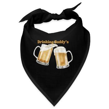 Drinking buddies - Bandana - Schwarz - Vorne