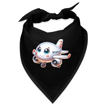 Flugzeug - Bandana - Schwarz - Vorne