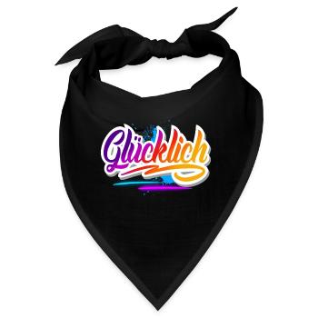 Glücklich - Bandana - Schwarz - Vorne