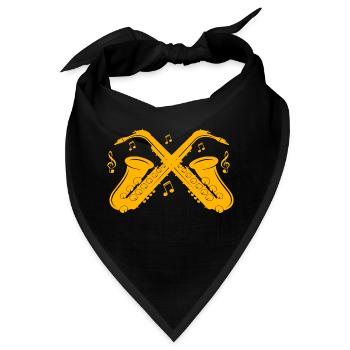 Saxophon Saxophon Saxophon - Bandana - Schwarz - Vorne
