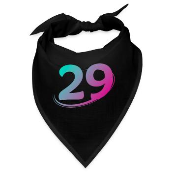Nummer 29 mehrfarbig - Bandana - Schwarz - Vorne