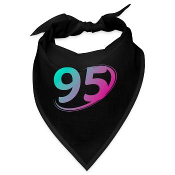 Nummer 95 mehrfarbig - Bandana - Schwarz - Vorne