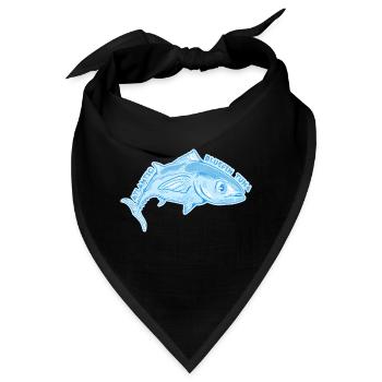 Roter Thun - Bandana - Schwarz - Vorne
