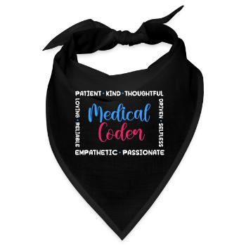 medical coder patient kind loving Design for a - Bandana - Schwarz - Vorne
