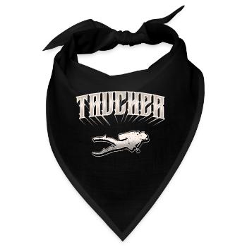 Taucher Tauchen - Bandana - Schwarz - Vorne