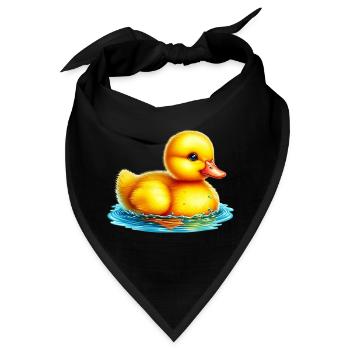 Ente Ente Ente Ente Ente - Bandana - Schwarz - Vorne