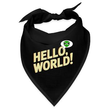 Verspieltes Alien Hello World Design - Bandana - Schwarz - Vorne