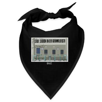 Giesing // Illustration - Bandana - Schwarz - Vorne