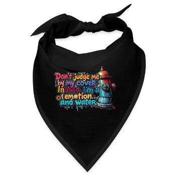 Ich bin eine Quelle der Emotionen und des Wassers - Bandana - Schwarz - Vorne