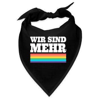 WIR SIND MEHR - FCK NZS, Gegen Rechts - Bandana - Schwarz - Vorne