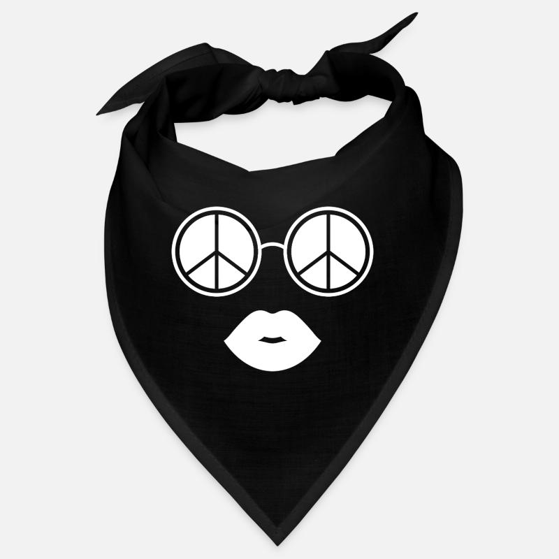 Peace and Lips / Peace Glasses and Lips Bandana
