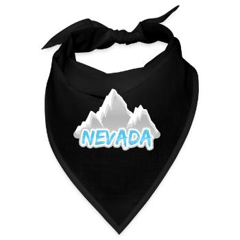 Nevada als Berg - Bandana - Schwarz - Vorne