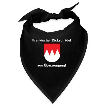 Fränkischer Dickschädel - Bandana - Schwarz - Vorne