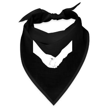 Hand Pfote - Bandana - Schwarz - Vorne