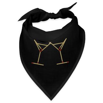 Prost aus Streichhölzern - Bandana - Schwarz - Vorne