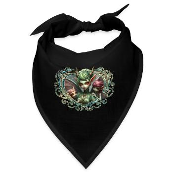 Die drei Feen, Gefährten des magischen Herzens - Bandana - Schwarz - Vorne