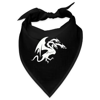 dragon 3 head - Bandana - Schwarz - Vorne