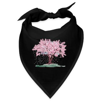 Unter dem blühenden Kirschbaum - Bandana - Schwarz - Vorne