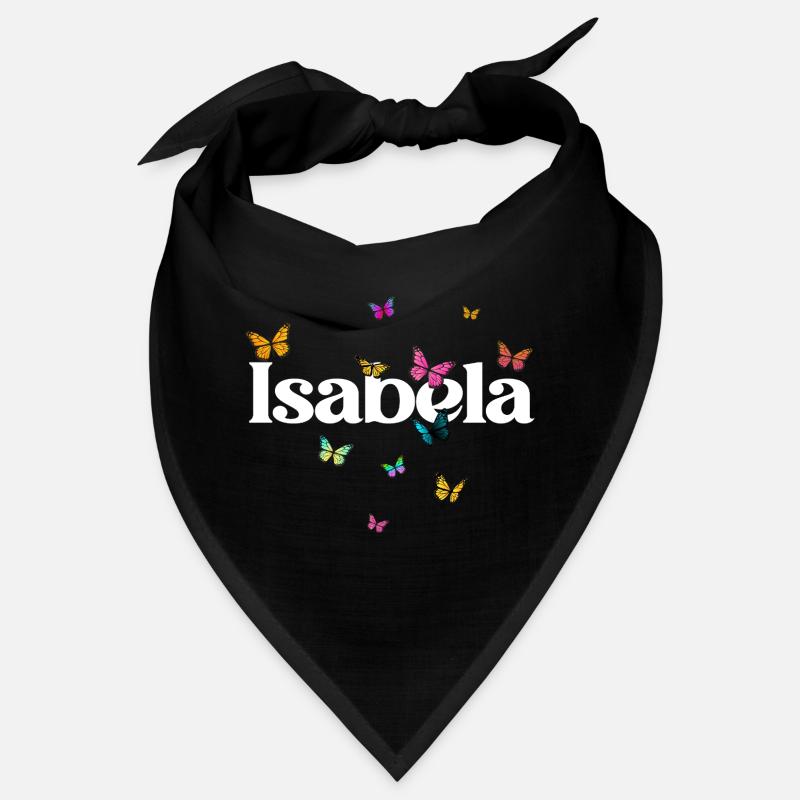 Schöner Mädchenname mit Schmetterlingen ISABELA Bandana