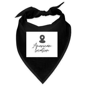 Amerikanischer Standort Pin - Bandana - Schwarz - Vorne