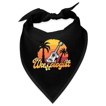 Hawaiian Ukulele Uke Uke-Ologist - Bandana - Schwarz - Vorne