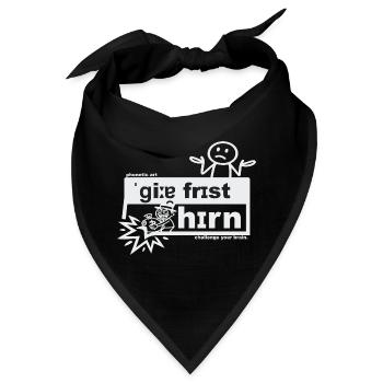 Gier frisst Hirn - phonetic art - Bandana - Schwarz - Vorne