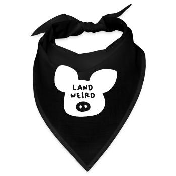 weird Schwein coole Sprüche Quotes Landwirt Bauer  - Bandana - Schwarz - Vorne