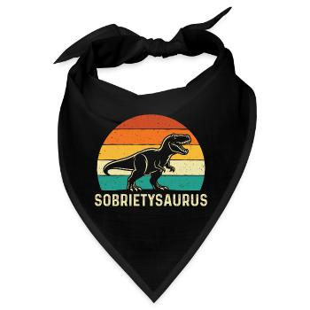 Sobrietysaurus Lustiger Nüchtern Erholung AA NA - Bandana - Schwarz - Vorne