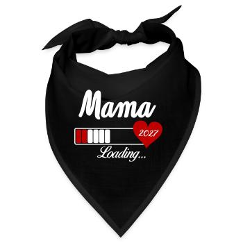 Mama Loading 2027 Herz - Bandana - Schwarz - Vorne
