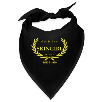 Old School Skingirl Anti-Racist Since 1969 (gelber - Bandana - Schwarz - Vorne
