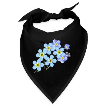 blumen flowers garden garten pflanzen plants - Bandana - Schwarz - Vorne