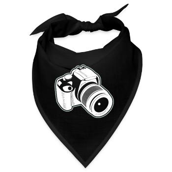 Kamera Fotograf Fotografie fotografieren Foto Bild - Bandana - Schwarz - Vorne