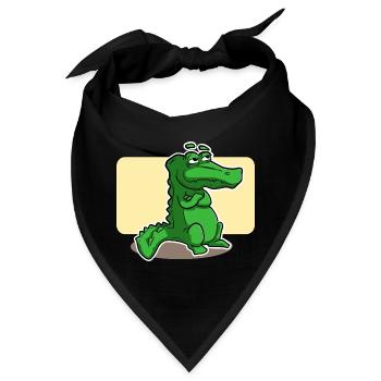 süsses Krokodil - Bandana - Schwarz - Vorne