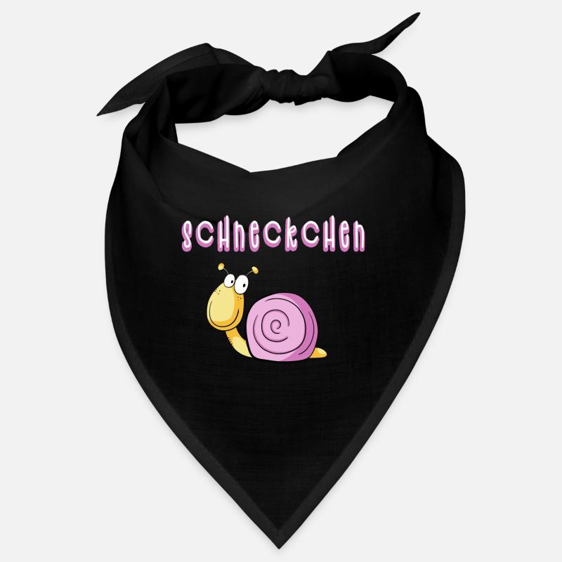 Lustige Scheckchen Schnecke I Comic - Bandana - Schwarz