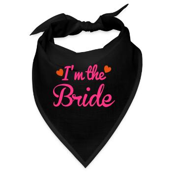 Ich bin die Braut niedlichen kleinen Herzen - Bandana - Schwarz - Vorne