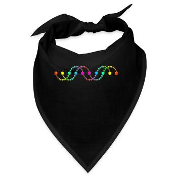 DNA Helix Spirale Kornkreis Schlange Regenbogen - Bandana - Schwarz - Vorne