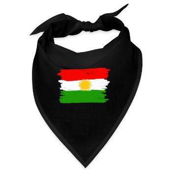 Kurdistan Flagge - Bandana - Schwarz - Vorne