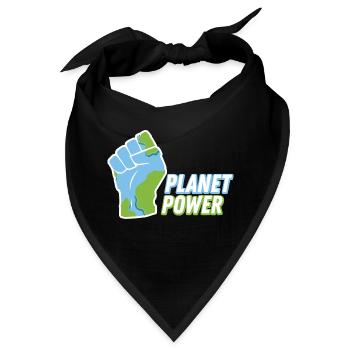 PLANET POWER - Bandana - Schwarz - Vorne