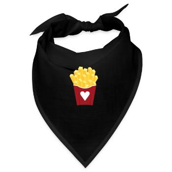 Love for fries - Bandana - Schwarz - Vorne