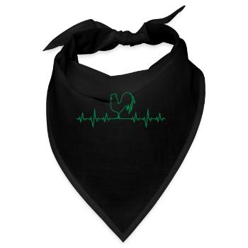 Hahn - Bandana - Schwarz - Vorne