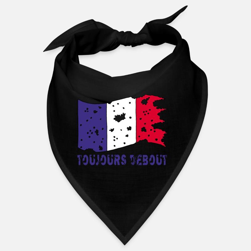 Drapeau français déchiré mais toujours debout ! Bandana