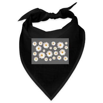 Gänseblümchen - Bandana - Schwarz - Vorne
