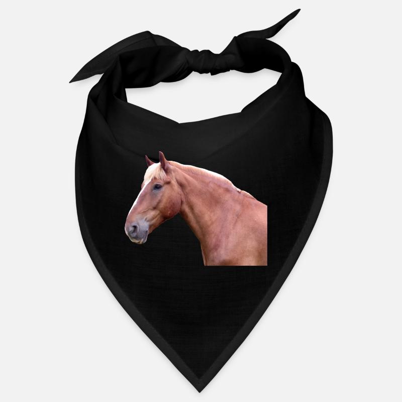 Pferdekopf Pferd Dressurpferd Pferderasse Reiter - Bandana - Schwarz
