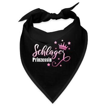 Schlagerprinzessin Schlagerfan Schlager Geschenk - Bandana - Schwarz - Vorne