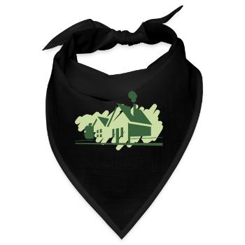 Häuser - Bandana - Schwarz - Vorne